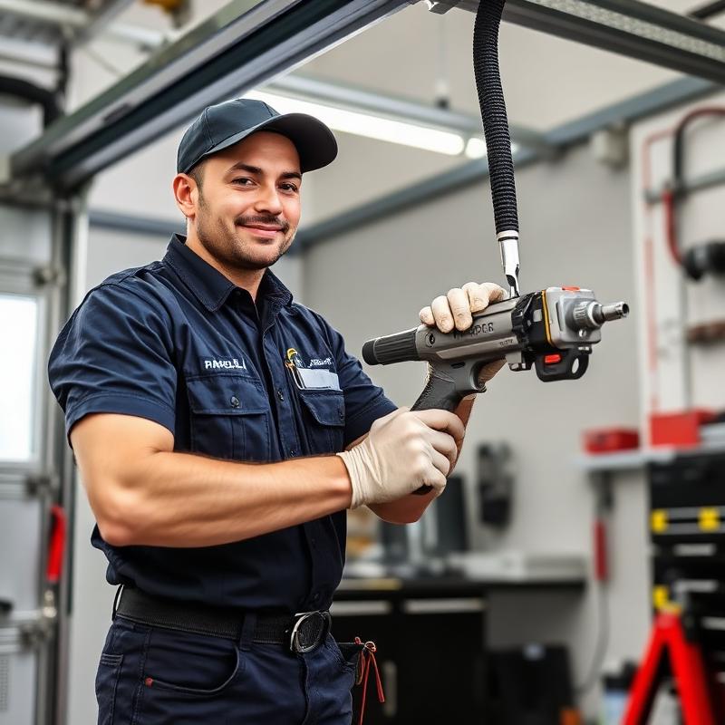 Professional garage door technician
